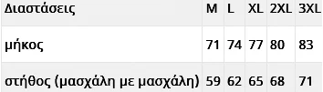 Πίνακας μεγεθών — ΓΙΛΕΚΟ #060