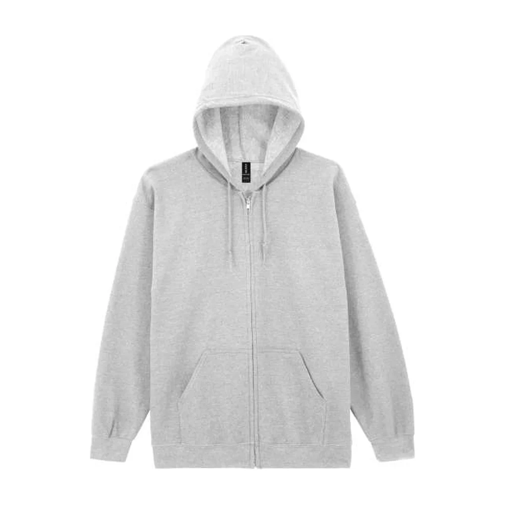 Heavy blend adult full zip hooded sweatshirt gi18600 ash