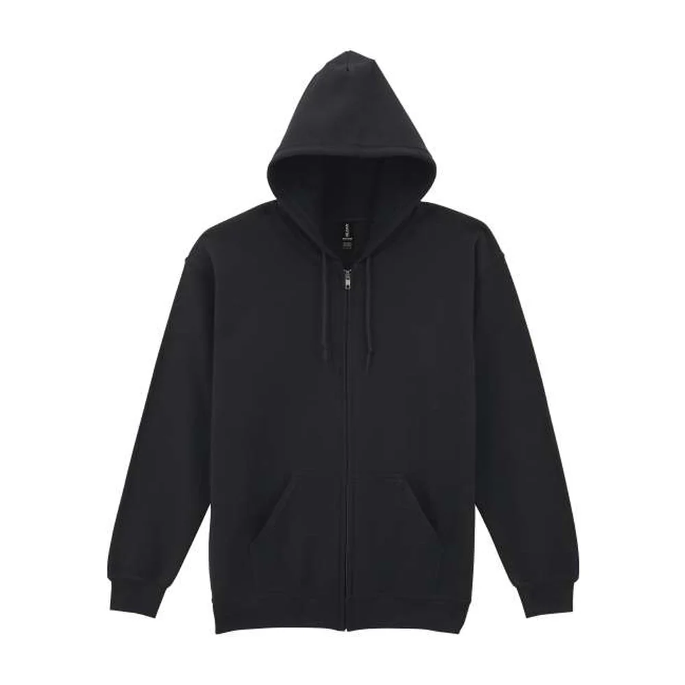 Heavy blend adult full zip hooded sweatshirt gi18600 black