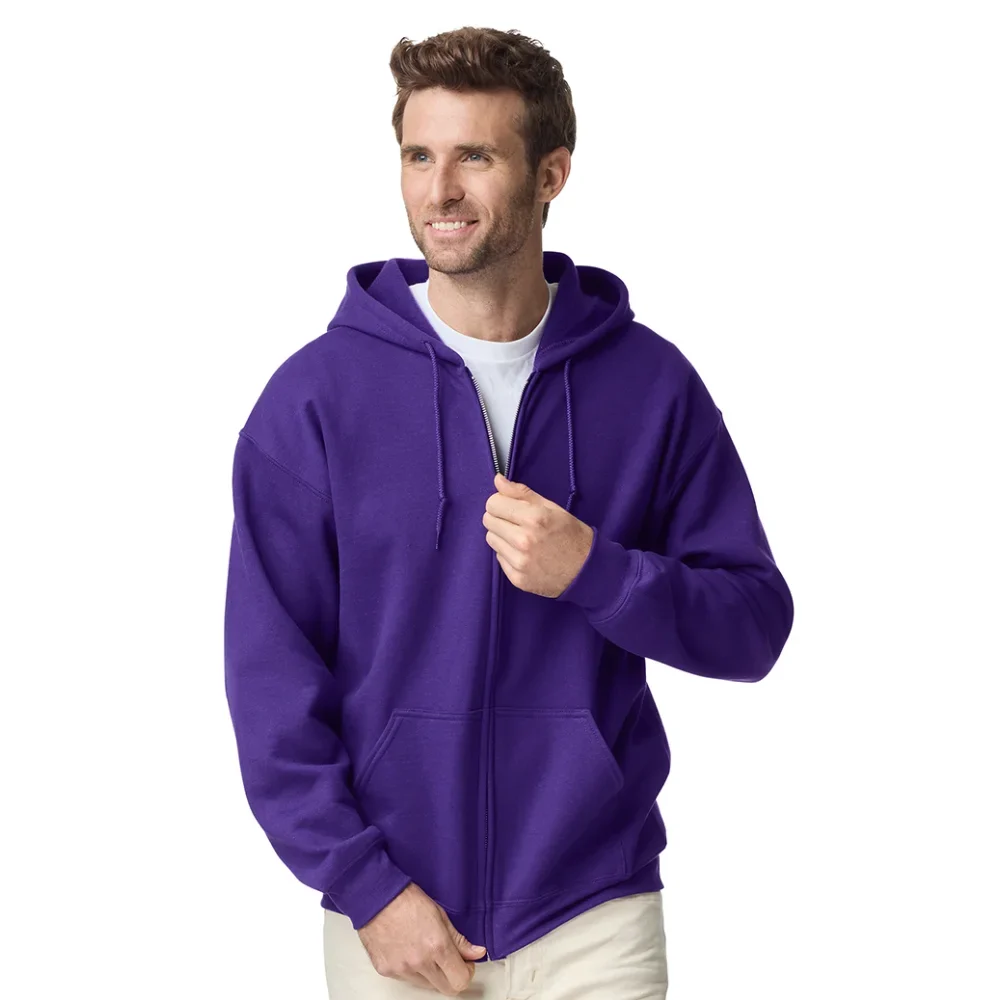 Heavy blend adult full zip hooded sweatshirt gi18600 front