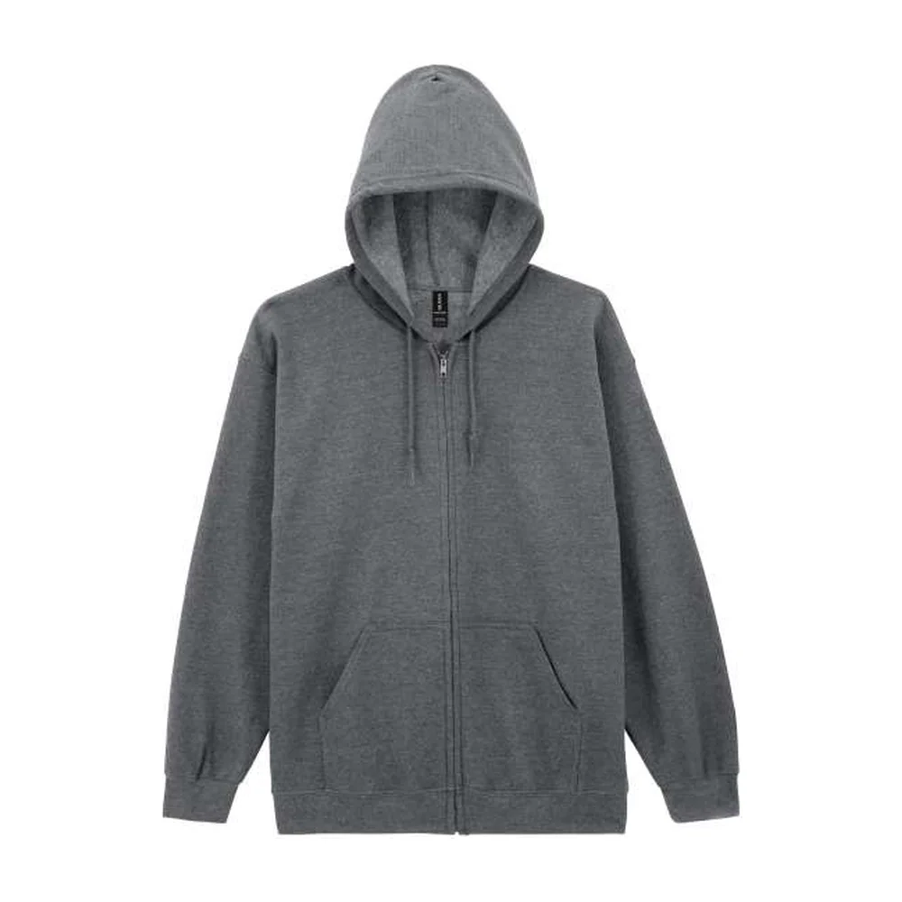 Heavy blend adult full zip hooded sweatshirt gi18600 graphite heather