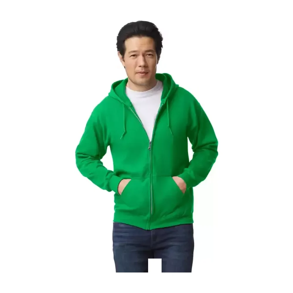 Heavy blend adult full zip hooded sweatshirt gi18600 irish green