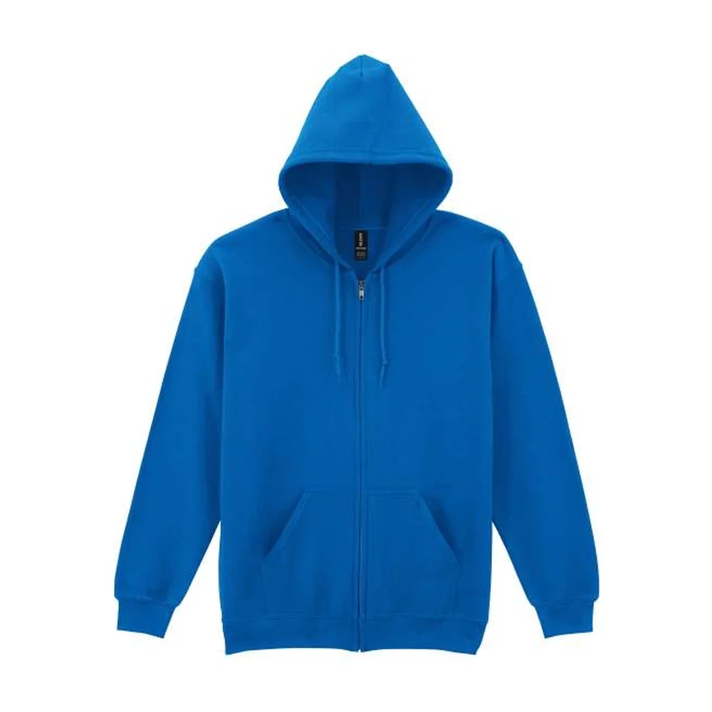 Heavy blend adult full zip hooded sweatshirt gi18600 royal