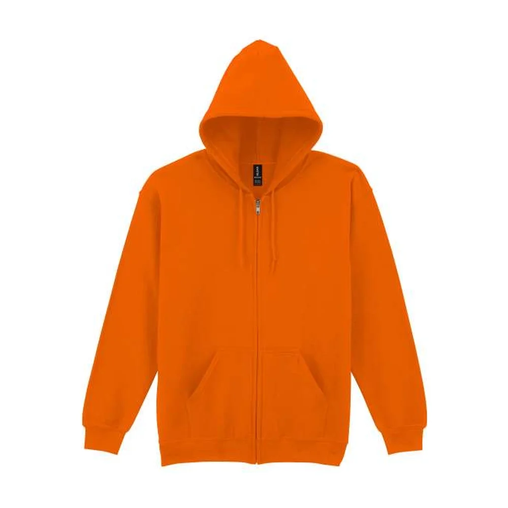 Heavy blend adult full zip hooded sweatshirt gi18600 sorange