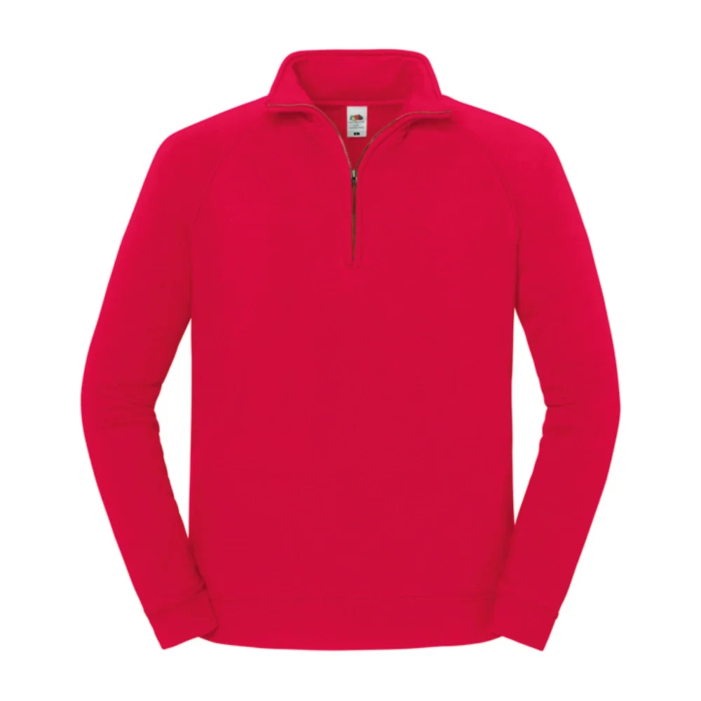 Iconic premium zip neck sweat red