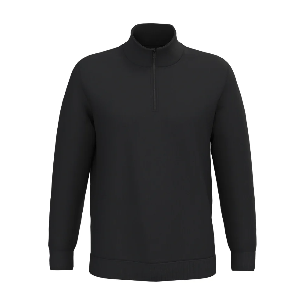 Zip neck sweatshirt ka478 black