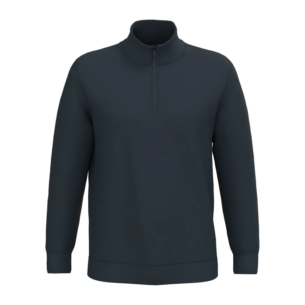 Zip neck sweatshirt ka478 navy